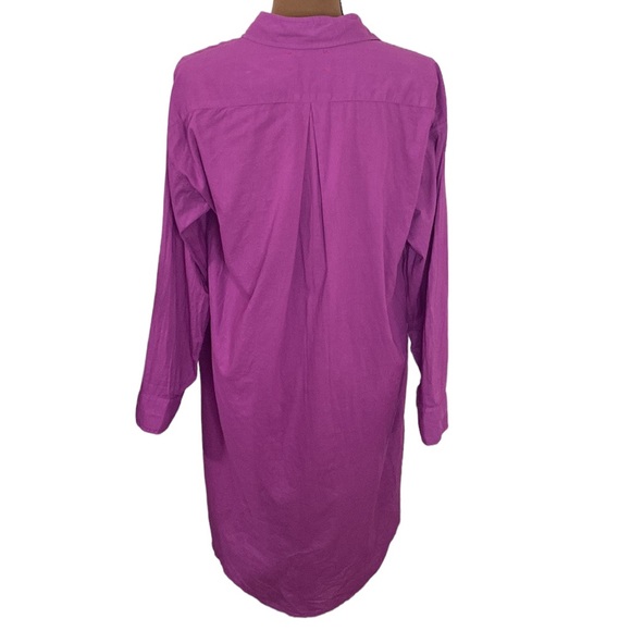 Xirena Blayke cotton poplin shirt dress in purple wine size XS - Picture 4 of 15
